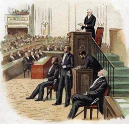 Adolphe Thiers (1797-1877), président de la République à la tribune de l