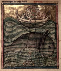 Alexandre le Grand descendu au fond de la mer dans une "cage" de verre, extrait de "L