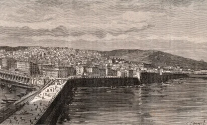 Alger - Algérie - gravure dans 