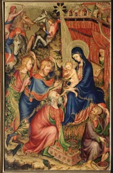 Altarolo del Bargello : Adoration des Mages (diptyque du Bargello, Adoration des Mages). Peinture anonyme de l
