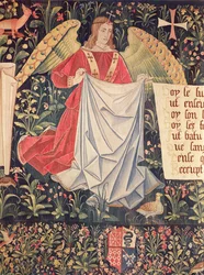 Ange tenant le suaire (détail)