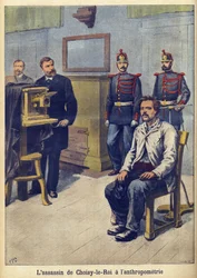 Anthropométrie - Alphonse Bertillon (1853-1914) illustration du 