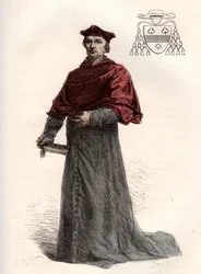 Antoine Duprat, cardinal légat français (1463-1535) - Cardinal Antoine Duprat (1463-1535) - gravure de « L