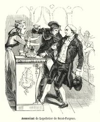 Assassinat de Lepelletier de Saint-Fargeau (gravure)