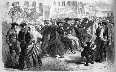 Coutume basque : la danse des bâtons. Pays Basque