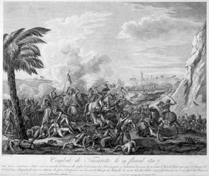 Bataille de Nazareth le 19 floréal an 7 (1799) sous le général Jean Andoche Junot (Jean-Andoche) (1771-1813) - dans "Révolution française" par Thiers. 19ème siècle