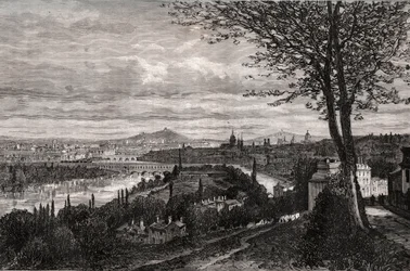 Bellevue (Seine-et-Oise) - gravure dans "La France illustrée: géographie, histoire, administration statistique" par V.A. Malte-Brun. 1884