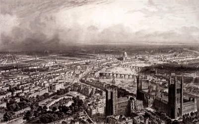 Vue Aérienne de Londres, vers 1840-55
