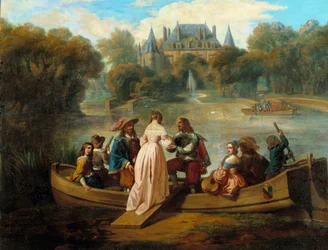 Balade en bateau sur le lac du château