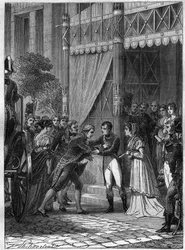 Bonaparte et Joséphine de Beauharnais reçoivent le jeune roi d
