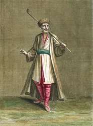 Costume bulgare, illustration du Recueil de Costumes du Levant, 1707-8