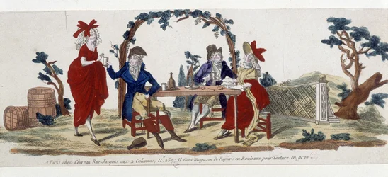 Café à Paris : chez Chereau, rue Jacques - gravure