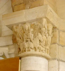 Chapiteau représentant la fuite en Égypte