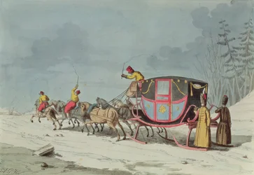 Carrosse sur traîneaux