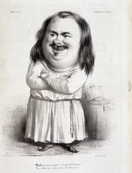 Caricature par Honoré de Balzac (1799-1850) et moine - dans « Charivari » du 12/10/1838 B.H.V.P.