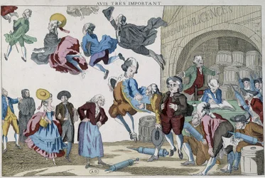 Caricature sur les diligences aériennes