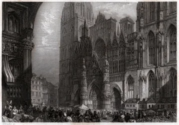 Cathédrale de Rouen (gravure, vers 1850)