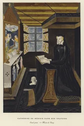 Catherine de Médicis dans son oratoire