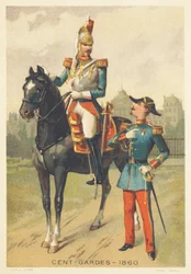 Cent-gardes en 1860 (Corps d