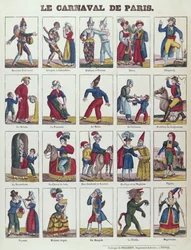 Personnages du Carnaval de Paris, vers 1840