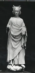 Charles VI (1368-1422) roi de France, du Palais de Justice à Poitiers, original fin du 14e siècle (moulage en plâtre)