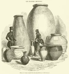 Choix de vases conserves a la manufacture de Sevres (engraving)