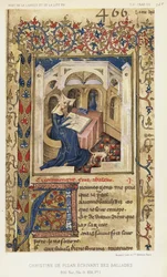 Christine de Pisan écrivant ses ballades