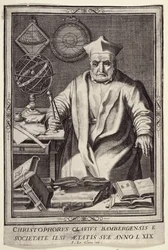 Christopher Clavius à 69 ans, publié par Jean Le Clerc, vers 1606-07