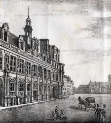 Hôtel de Ville - "Alphabet Pittoresque des Monuments de Paris" vers 1840 (gravure)