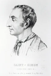 Claude Henri de Rouvroy, Comte de Saint-Simon, gravé par Perrot