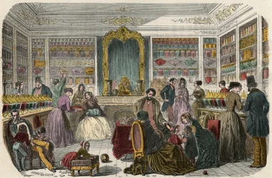 Confiserie à Paris au XIXe siècle - Gravure dans « Tableau-de-Paris » par Edmond Texier 1852
