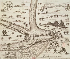 Confluence du Noir, du Joto et du Sénégal, illustration tirée de « Découverte de l