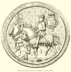 Contre-sceau de Marie Tudor et de Philippe II