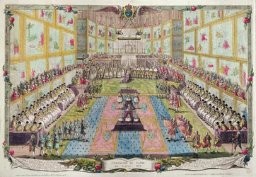 Couronnement de Louis XVI dans la cathédrale de Reims le 11 juin 1775