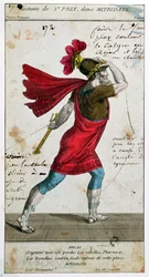 Costume de Saint-Prix dans la tragédie Mithridate de Racine, XVIIIe-XIXe siècle
