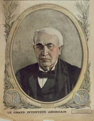 Illustration de couverture du Petit Journal représentant Thomas Alva Edison, 1917