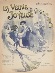 Couverture de la partition pour La Valse Ballsirenen de La Veuve Joyeuse par Franz Lehar