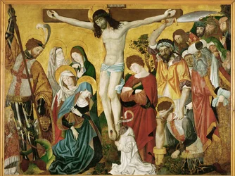 Crucifixion, autel de Saint-Georges (peinture sur toile)