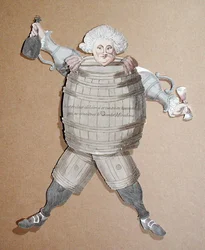 Découpage de Louis Riqueti (1754-95) Vicomte de Mirabeau, vers 1790