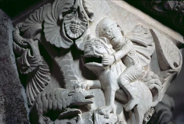 David tuant le lion (détail d