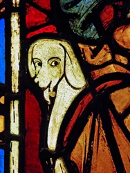 Un chien - dans le panneau de St Paul de la Chapelle du Château, Rouen?