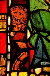 Un lion dans le panneau de St Pierre : de la Chapelle du Château, Rouen?