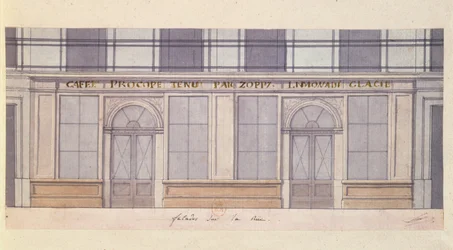Projet pour la façade du Café Procope, début du XIXe siècle
