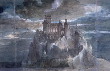Conception pour le rideau de scène pour une représentation de Hamlet à la Comédie-Française, 1884