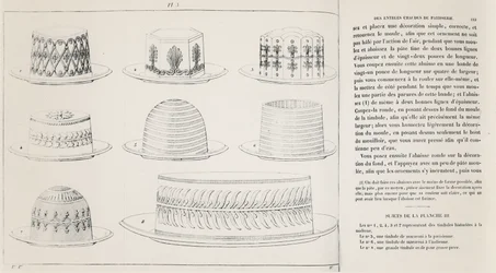 Dessins pour Timbale de Macaroni par Antonin Carême (gravure)