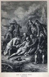 Découverte du Canada : mort du général James Wolfe (1727-1759) militaire britannique à la bataille de Québec le 13 septembre