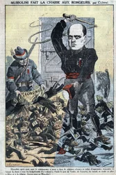 Le Duce Benito Mussolini chasse les organismes et les sociétés qui mettent en place le budget de l