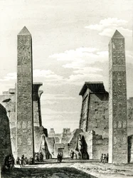 Entrée du temple de Louxor, de Voyage dans la Basse et dans la Haute-Égypte par Dominique Vivant Denon