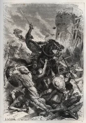 Eudes (Odon) (860-898), roi des Francs, mène la bataille contre les Normands et défend victorieusement Paris (860-887) - Eudes (852-898) en bataille contre les Normands - « L
