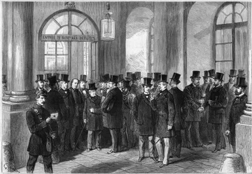 Prolongation du mandat présidentiel du maréchal de Mac-Mahon, établissement du septennat en France, novembre 1873 : vue de la porte d